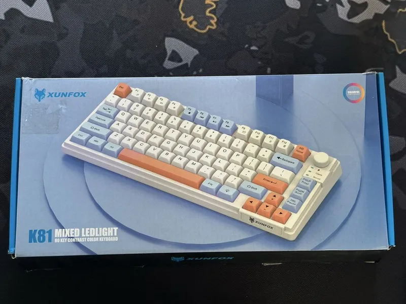 XUNFOX K81 80 ta klavishli klaviatura RGB podsvetkali 5