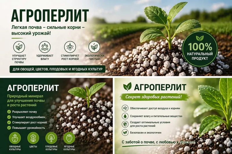 Агроперлит для повышения урожайности и аэрации почвы