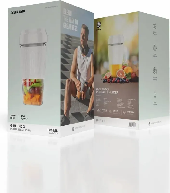 Портативная соковыжималка Green Lion G-Blend X Объём 300 мл Мощность — фото 1