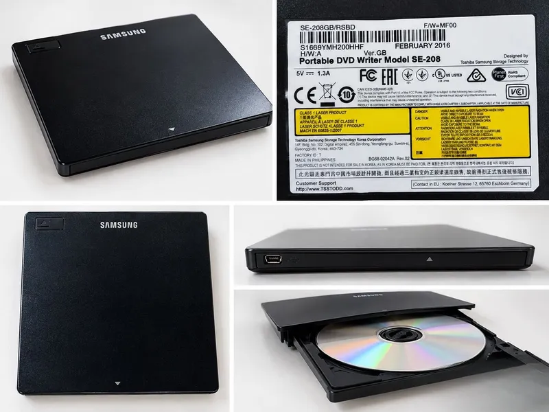 Samsung SE-208 Portable DVD Writer — ташқи DVD-RW, USB Samsung SE-208 Portable DVD Writer — ташқи DVD-RW, USB
