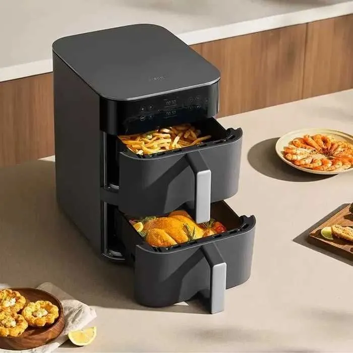 МЕГА ОБЪЕМ 12L! Фритюрница-аэрогриль Xiaomi Dual Zone Air Fryer 12L — фото 1