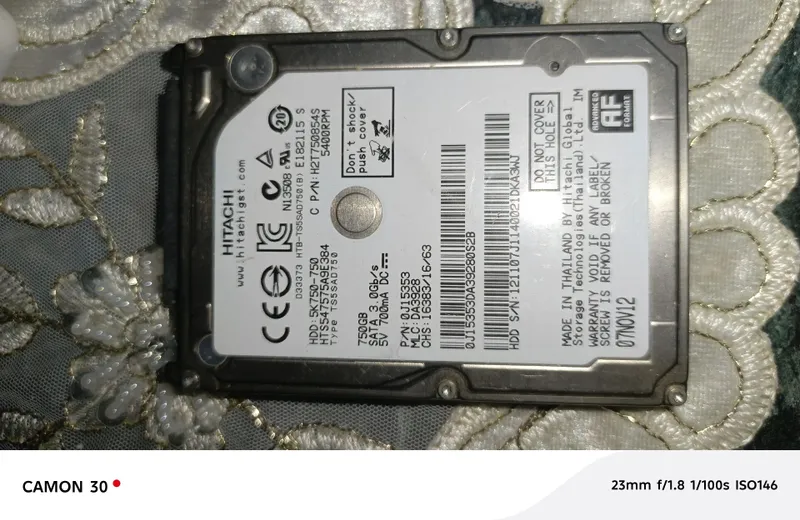 HARD DICK.750 GB sara. 3.0Gb/s 5 v 500mA 5400RPM Tailanda ishlab 3