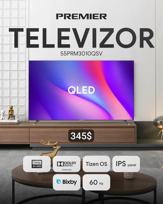 Телевизор 55 Smart TIZEN/PREMIER/IPS/смарт Телевизор 55 Smart TIZEN/PREMIER/IPS/смарт