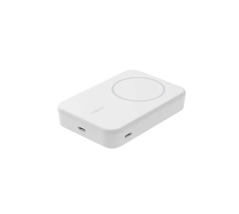 ( Повербанк BELKIN 10K Qi2 MagSafe Powerbank with Kickstand White — фото 1