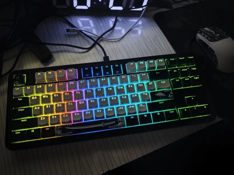 Dark Project Bushido ALU87B Premium mexanicheskiy klaviatura. Holati