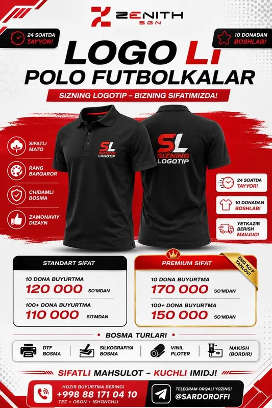 Logotipli polo futbolkalar | Jamoalar uchun polo futbolka Logotipli polo futbolkalar | Jamoalar uchun polo futbolka