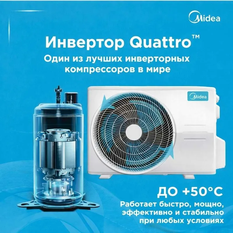 Кондиционер MIDEA модель ALBA Pro - 12,000 Btu / Inverter / Доставка — фото 6