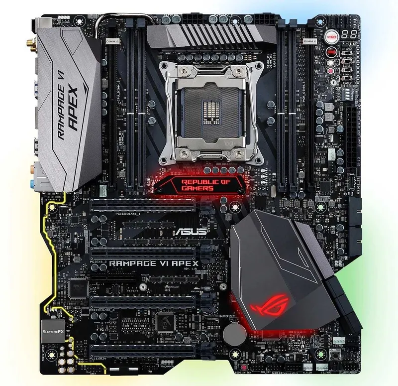 ! MB ASUS ROG X299 RAMPAGE VI APEX Wifi anakartasi, QQS bilan narxi 1 ! MB ASUS ROG X299 RAMPAGE VI APEX Wifi anakartasi, QQS bilan narxi 1