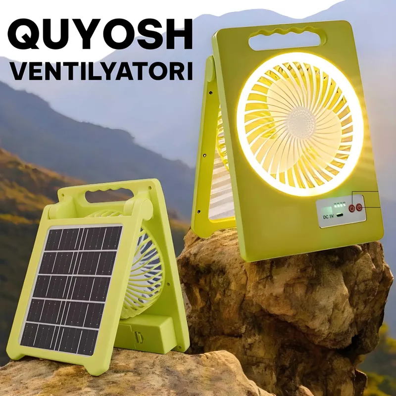 Quyosh energiyasida ishlovchi ventilyator-chiroq (Solar Fan Light) CCC 1 Quyosh energiyasida ishlovchi ventilyator-chiroq (Solar Fan Light) CCC 1
