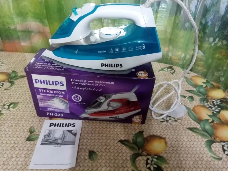 Паровой утюг PHILIPS с керамическим антипригарным покрытием