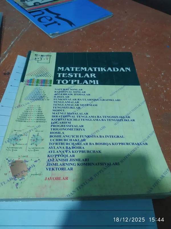 matematika kitob test