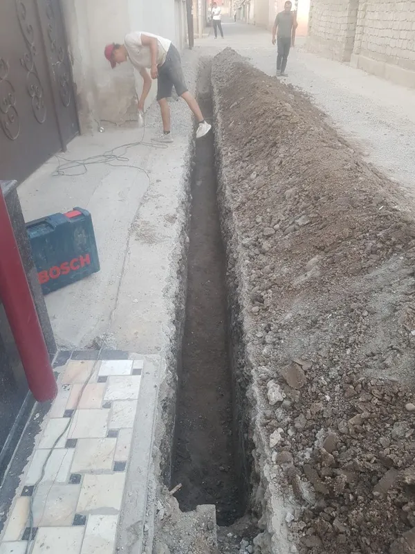 Ura transha qazish ishlari 7