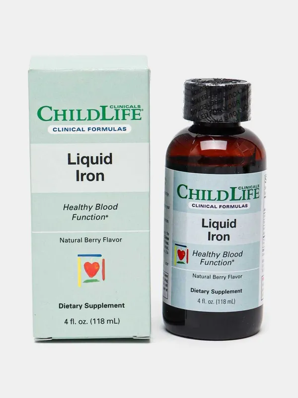 ChildLife Clinicals, Liquid Iron, suyuq temir, 118 ml 1 ChildLife Clinicals, Liquid Iron, suyuq temir, 118 ml 1