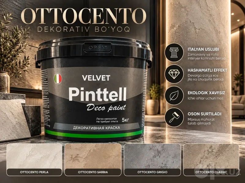 Pintell Ottocento dekorativ boyoq 5kg 1 Pintell Ottocento dekorativ boyoq 5kg 1