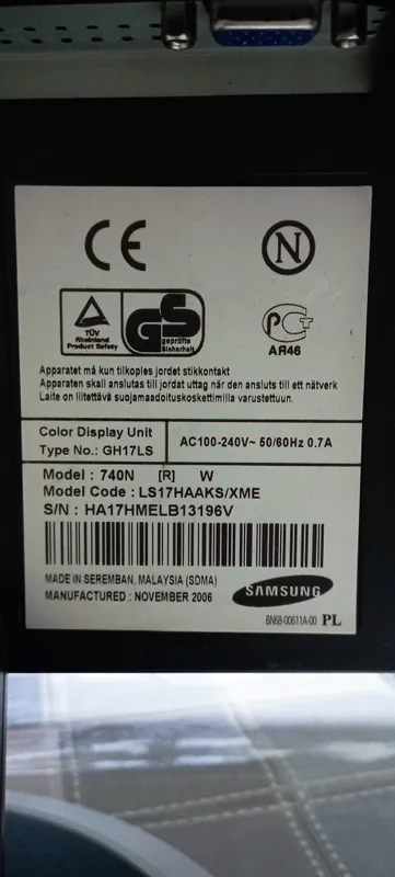 Монитор Samsung 17 диагональ 2