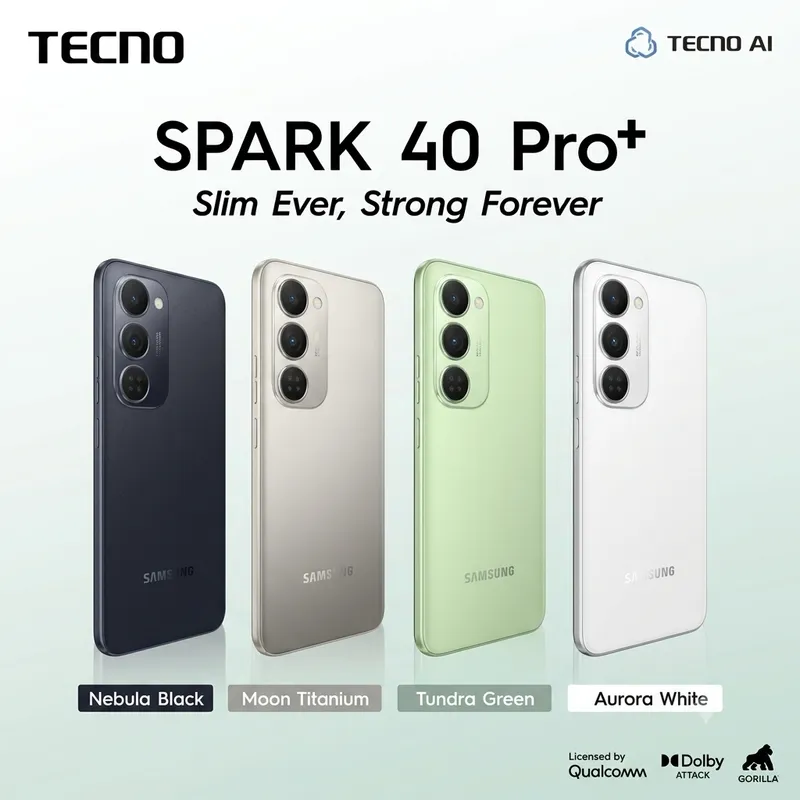 Смартфон Tecno Spark 40 Pro+ 8+256GB Nebula Black