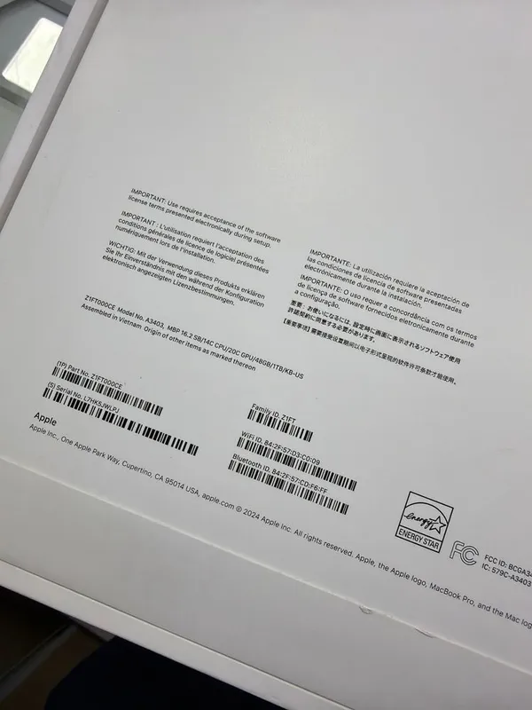 Macbook pro 16inc 48/1Tb m4 pro