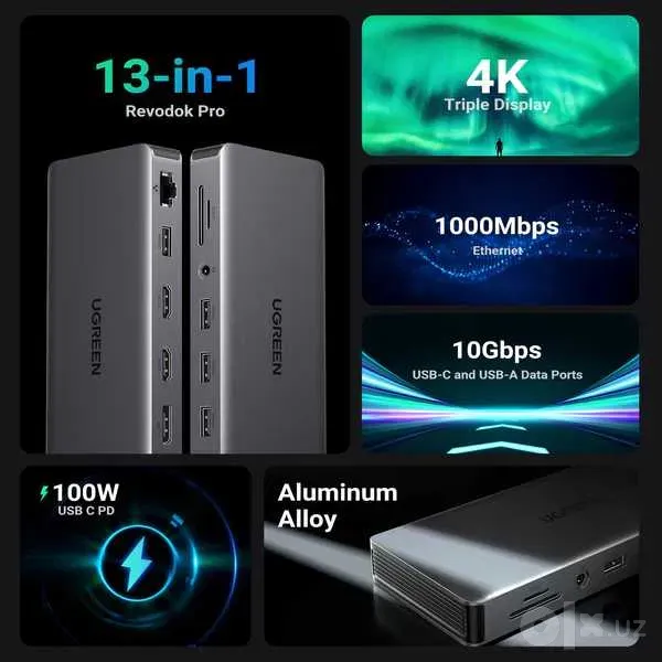 Ugreen CM681 — Универсальный 13-в-1 USB-C Хаб 4 Ugreen CM681 — Универсальный 13-в-1 USB-C Хаб 4