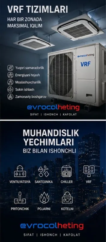 Вентилятция Vrf чиллер сантехника котельные |пожарные системы 4