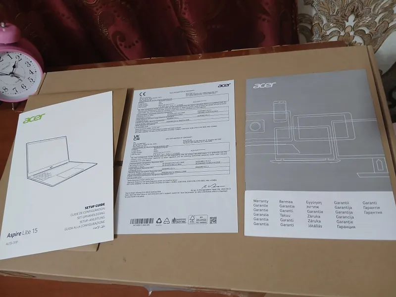 Acer Aspire Lite 15 karobka-hujjatlari bor 5 Acer Aspire Lite 15 karobka-hujjatlari bor 5