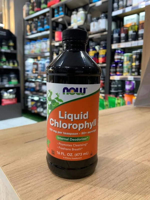NOW Liquid Chlorophyll Mint 473 мл | Жидкий хлорофилл