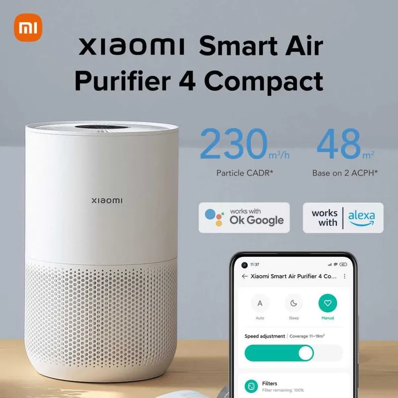 Xiaomi Mi Smart Air Purifier 4 Compact EU aqlli havo tozalagichi 2 Xiaomi Mi Smart Air Purifier 4 Compact EU aqlli havo tozalagichi 2