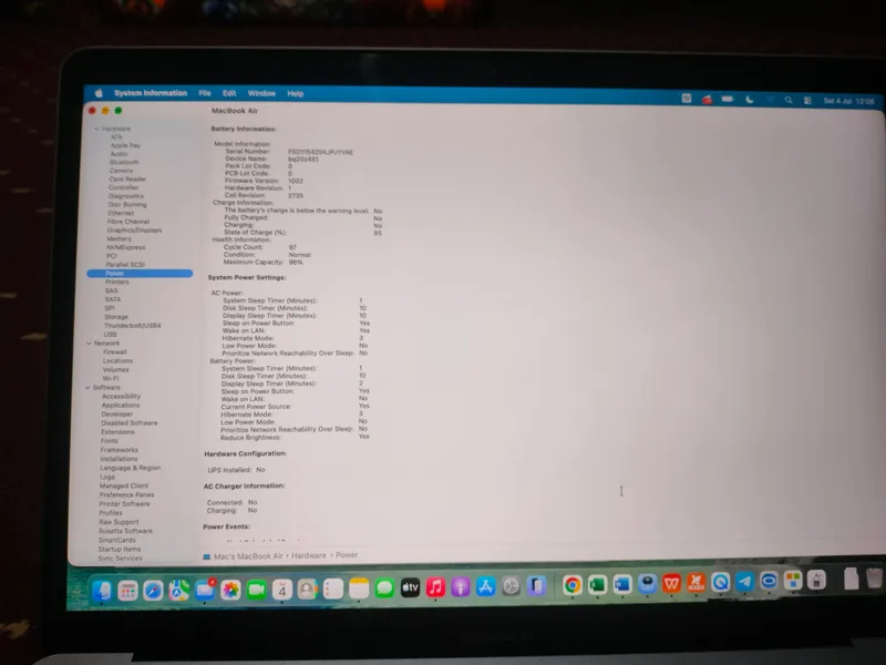 MacBook Air M1 13.3" 8/256 GB Space Gray(LL/A) 96% 5