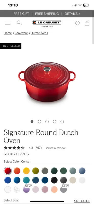 Le Creuset чугунный казан оригинал — фото 1