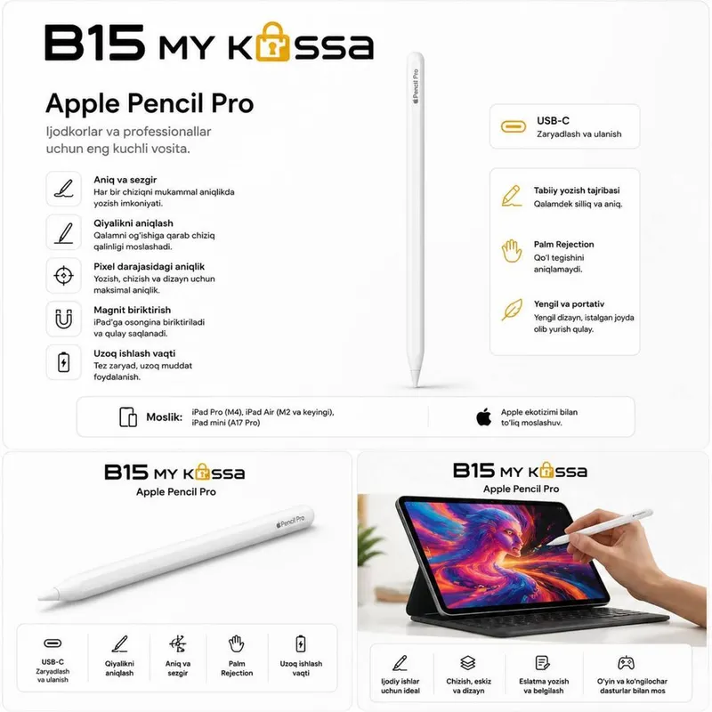Apple Pencil Pro / Dastavka Apple Pencil Pro / Dastavka