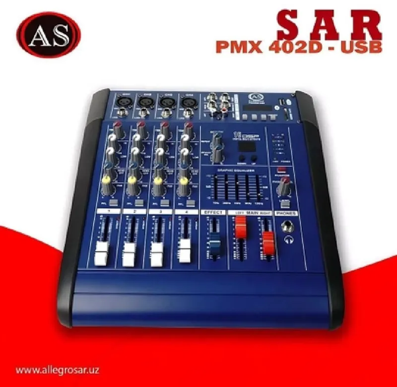 Микшерный пульт 4 канальный Pmx402d