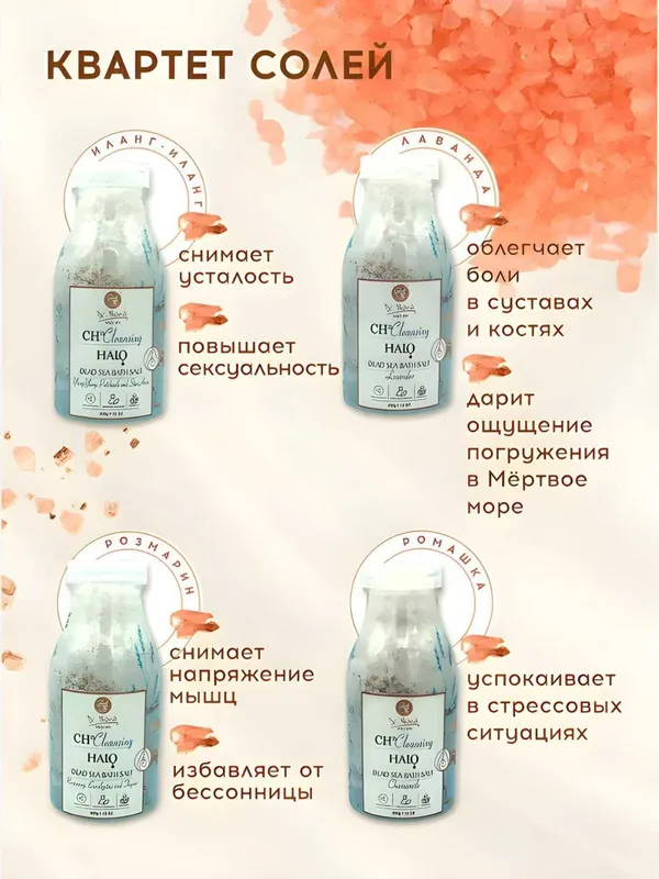 Квартет солей Доктор Нона Соль для ванны "Мертвого моря" 4 Квартет солей Доктор Нона Соль для ванны "Мертвого моря" 4