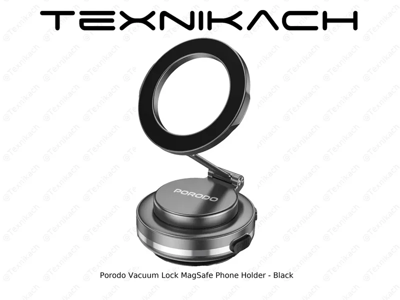 Porodo Vacuum Lock MagSafe Phone Holder Магнитный держатель 2 Porodo Vacuum Lock MagSafe Phone Holder Магнитный держатель 2