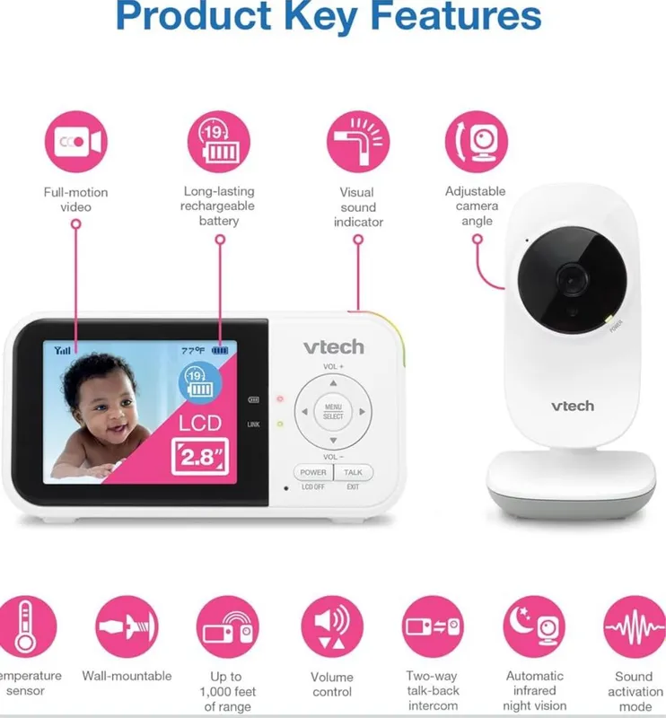 Видеоняня Радионяня Beby Monitor VTech VM819 Размер экрана 2,8 LCD 2