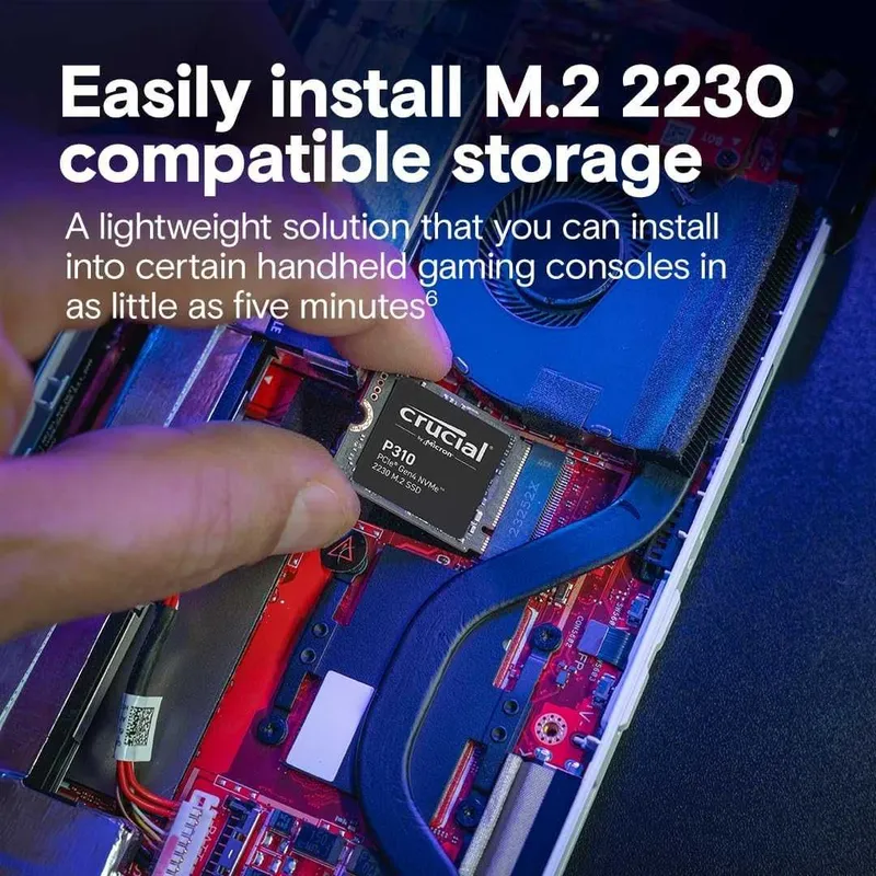 Внутренний SSD накопитель Crucial P310 M.2 Nvme Gen4 2230 2ТБ — фото 3