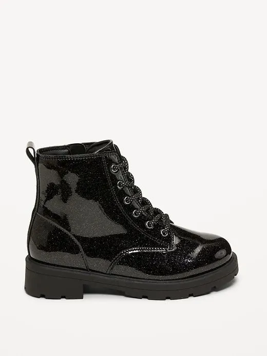 Модные блестящие ботинки для девочек Shiny Glitter Faux-Leather Comba — фото 3