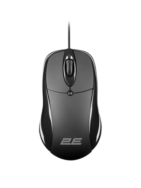 Комплект проводная клавиатура и мышка 2E MK401, USB-A, EN/RU, чёрный — фото 3