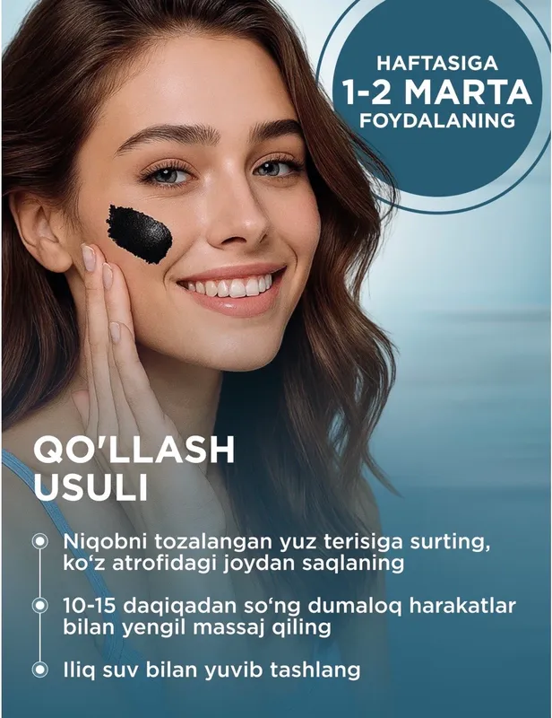 Beauty Lab ko'mir bilan detoks yuz niqobi 4 Beauty Lab ko'mir bilan detoks yuz niqobi 4