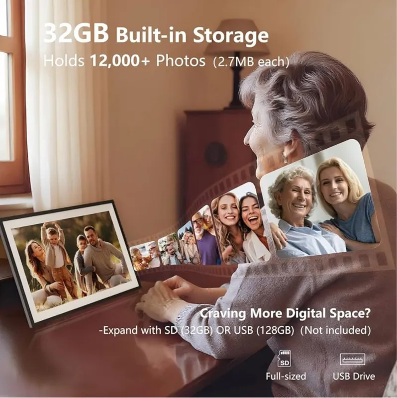 Цифровая фоторамка Frameo экран сенсор 15.6 дюйма IPS HD 32gb Wifi — фото 4