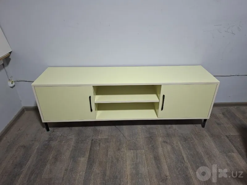 Tv tumba 1.60sm 0.50sm 0.40sm akrildan limon rang 1 Tv tumba 1.60sm 0.50sm 0.40sm akrildan limon rang 1