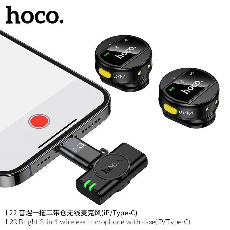 HOCO L22 – Премиум микрофон для iPhone/Android с шумоподавлением — фото 2