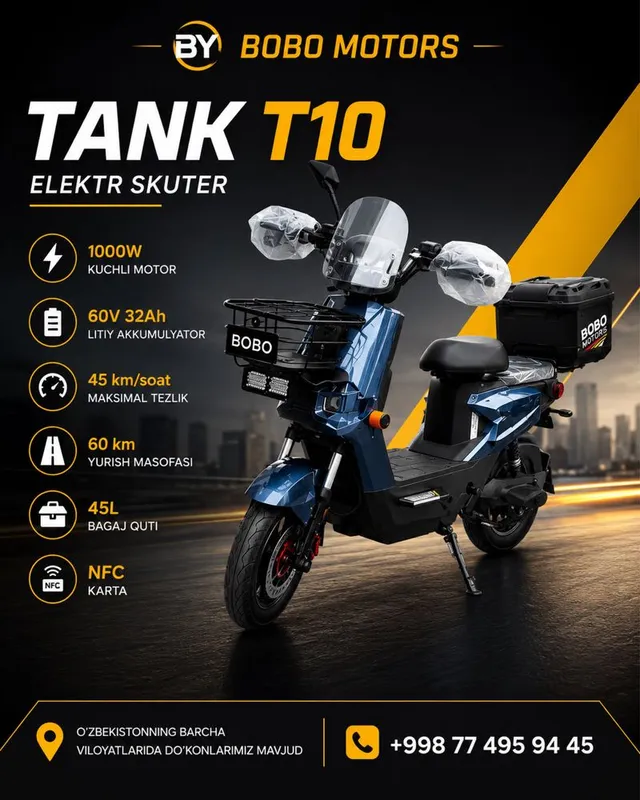Tank T10 — Bobo Motors скутер 1 Tank T10 — Bobo Motors скутер 1