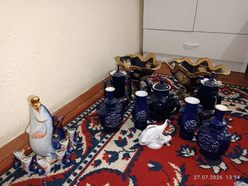 Idish tovoqlar xrustal tarelka choynak 1