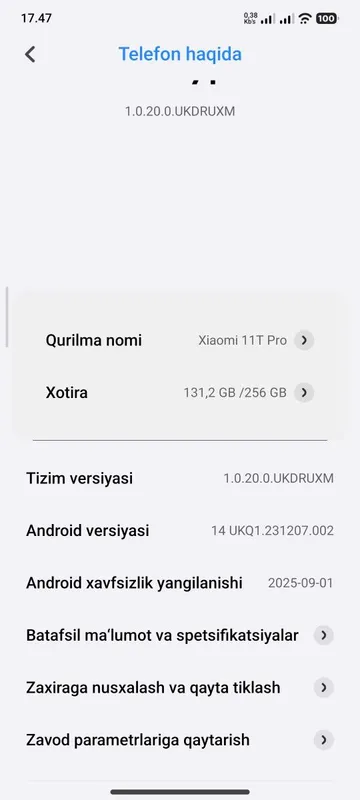 Xiaomi 11 t pro xotira 256gb — фото 1