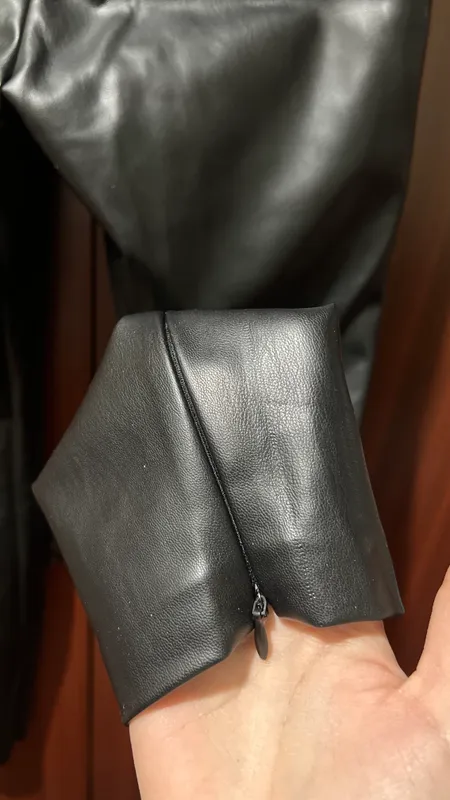 Zara новые Кожаные лосины — фото 3
