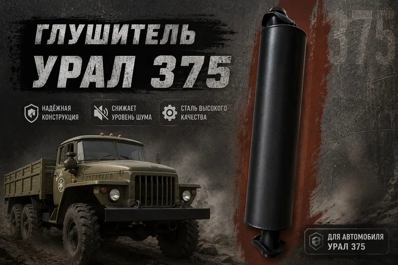 Глушитель ЗИЛ-130 / Урал-375. Новый. Усиленный. — фото 2