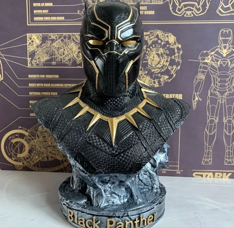 Фигурка-бюст Черная пантера (Black Panther), 17 см, коллекционная