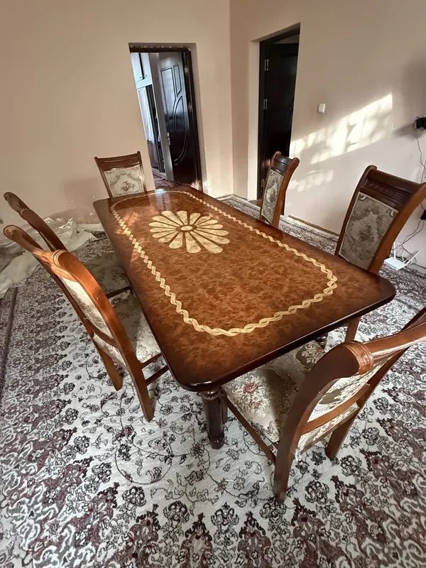 Mehmonxona uchun stol va stullar, 6 ta stul 2