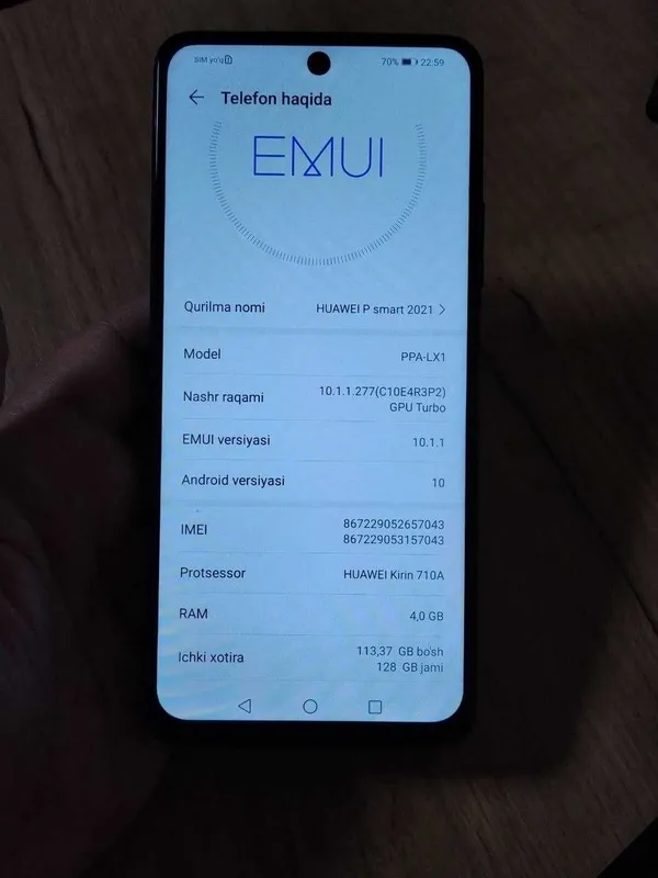 HUAWEI P smart2021 sotiladi — фото 2