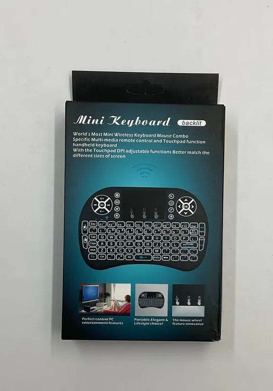 Беспроводная Bluetooth-клавиатура I8 (UKC i8), 2,4 ГГц, английская, с подсветкой