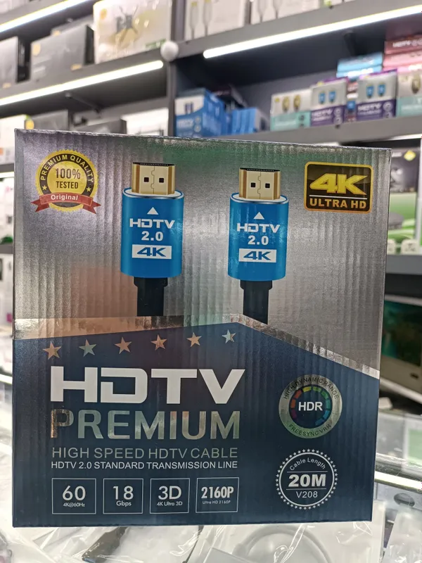 Chegirma! Yetkazib berish! HDMI kabel 20 metr / 4K Premium, 3
